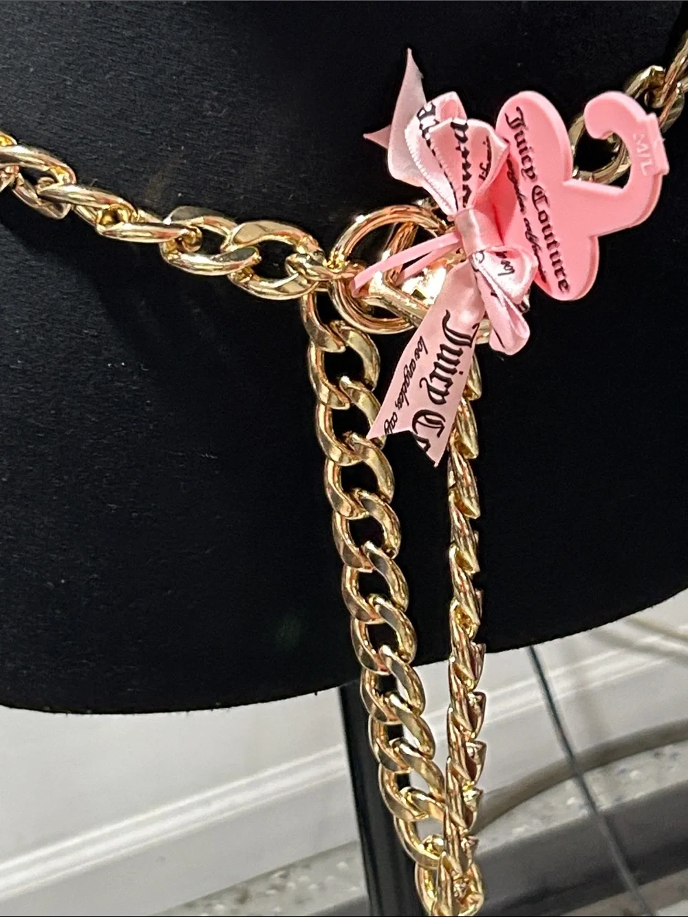 Juicy Couture Gold Heart Chain Belt